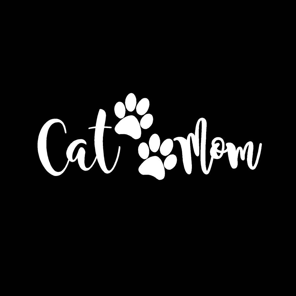 Cat Mom V3 - 7" Vinyl Decal Window Sticker - Thumbnail 7