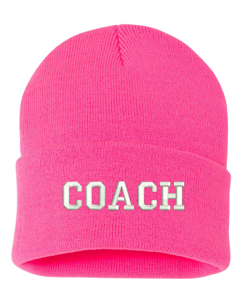 COACH Embroidered Cuffed Beanie Hat Soccer Football Etsy