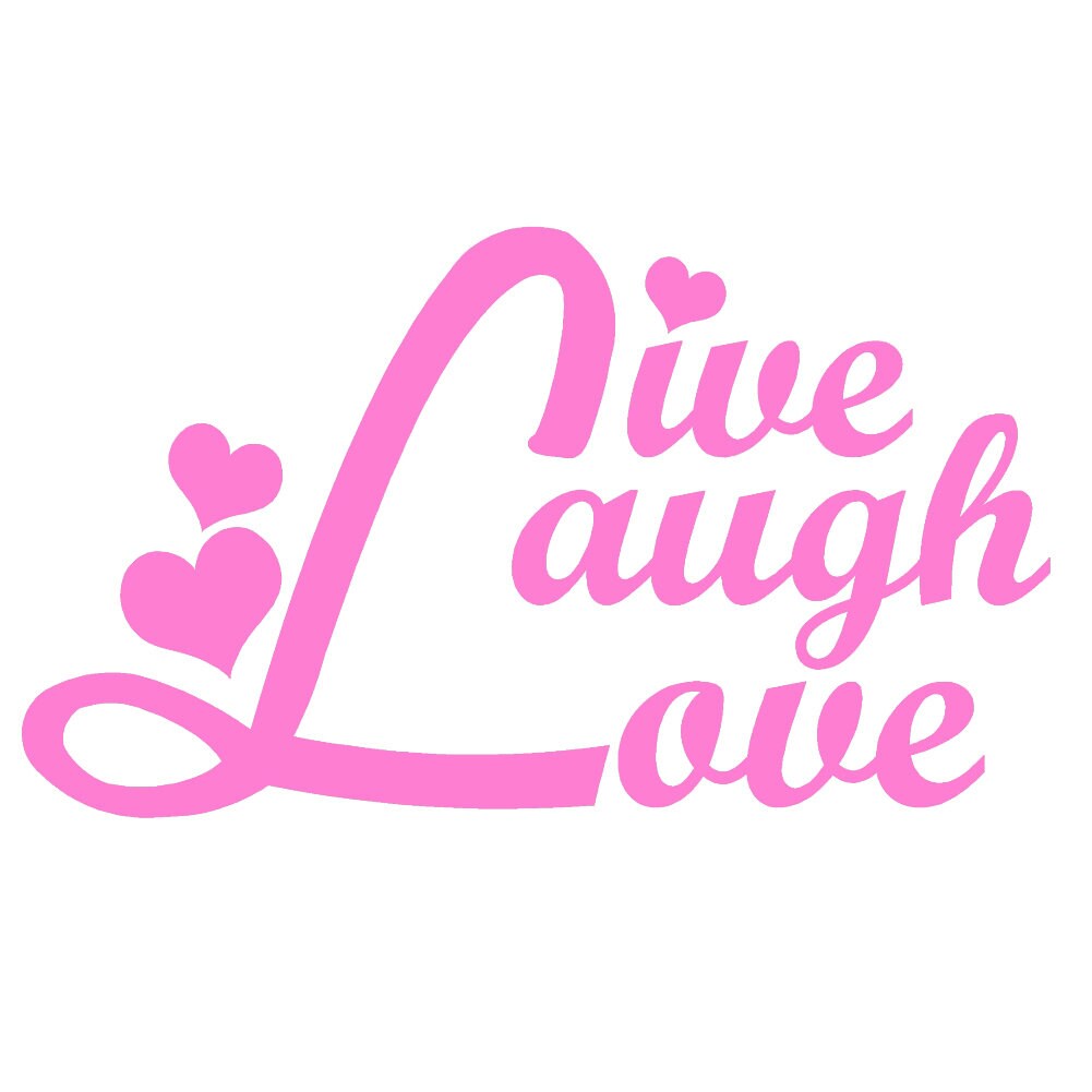 2 Pack - Live Laugh Love V3 - 5 inch Vinyl Decal Window Sticker - Thumbnail 4