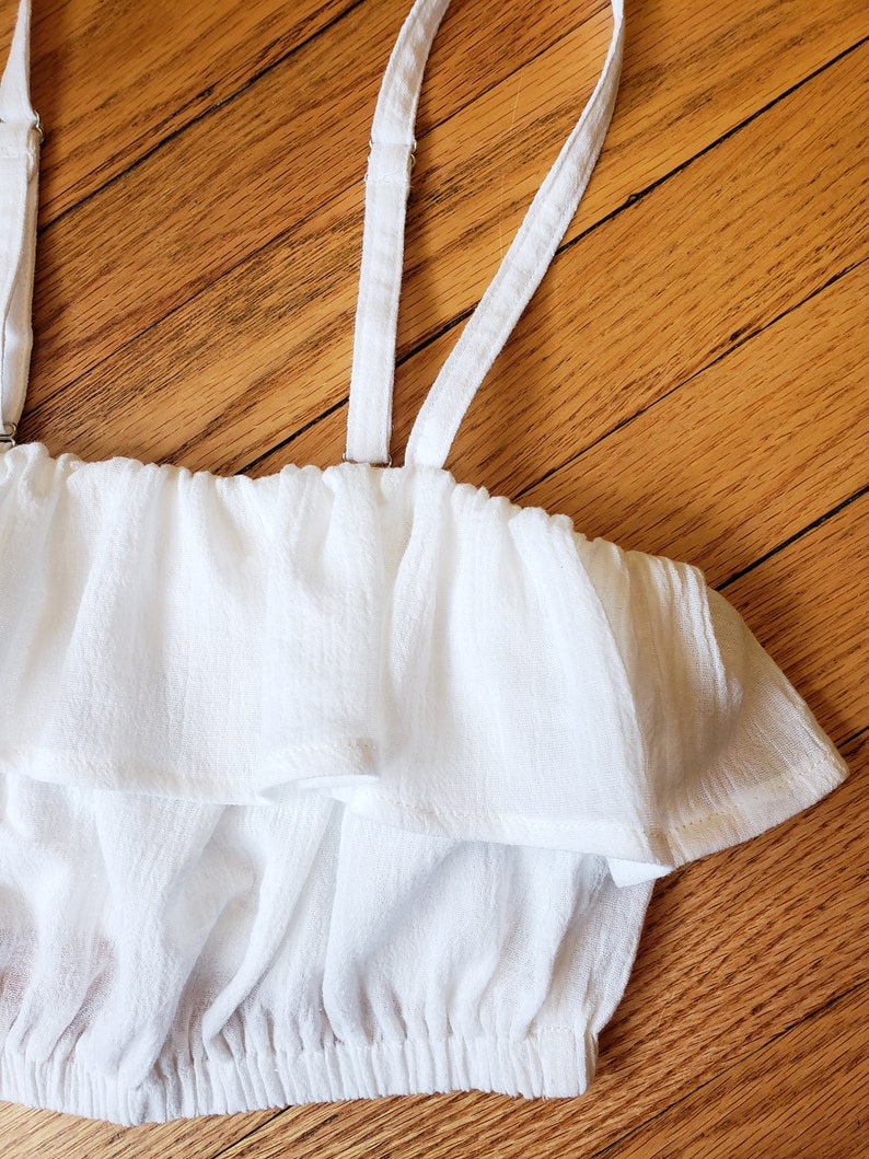 Boho crop top white crop top