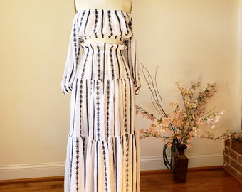 Crop top and Skirt set , Boho dress , maxi skirt, crop top,