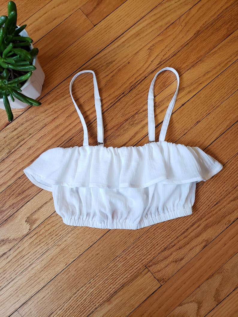 Boho crop top white crop top