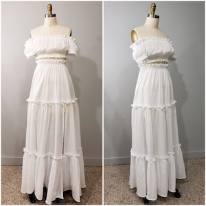 Boho outfit - crop top - maxi skirt - boho top and maxi skirt set , boho wedding , beach wedding