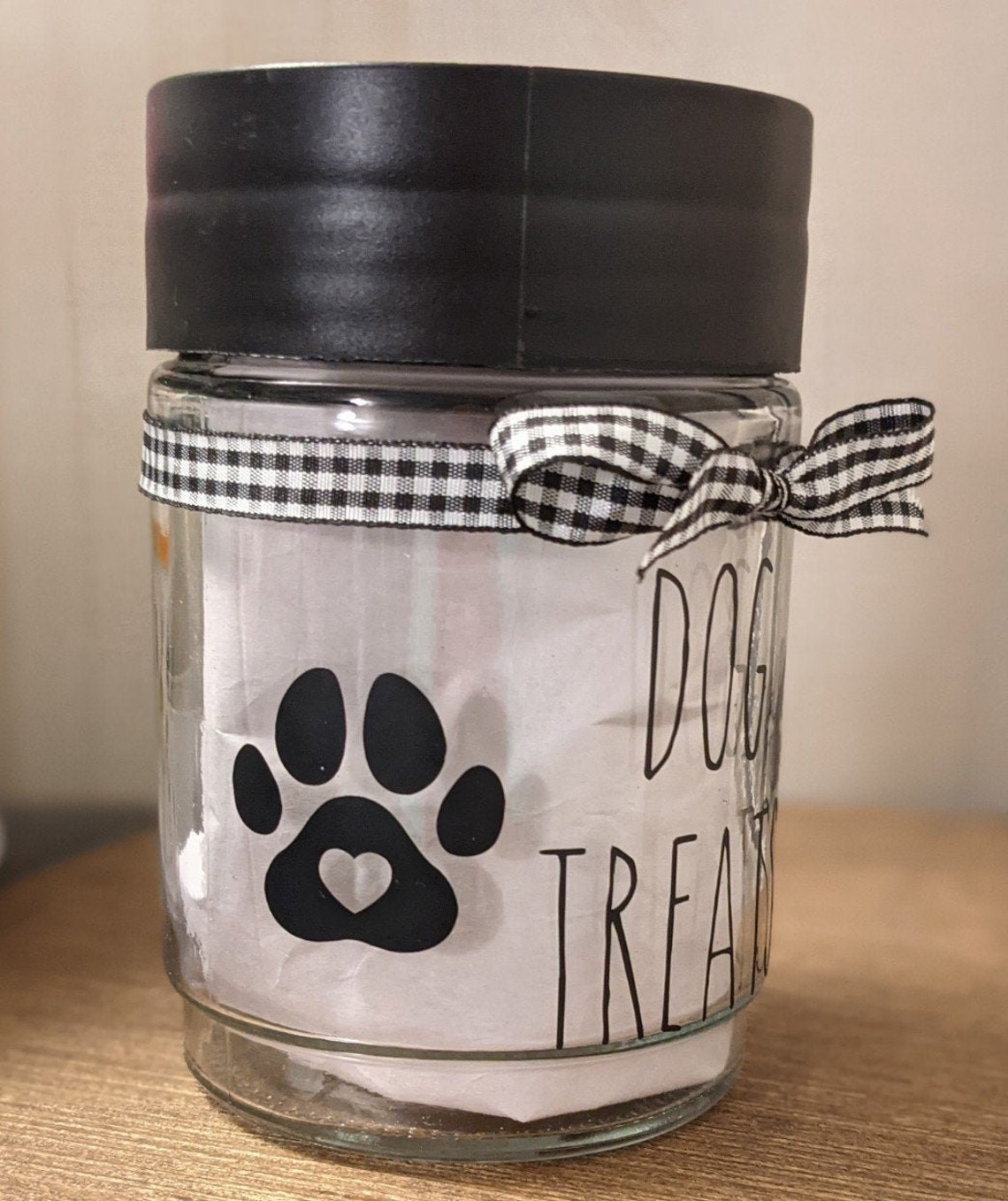 Dog Treat Jar Dog Bone Container Pet Treats Dog Treat Etsy