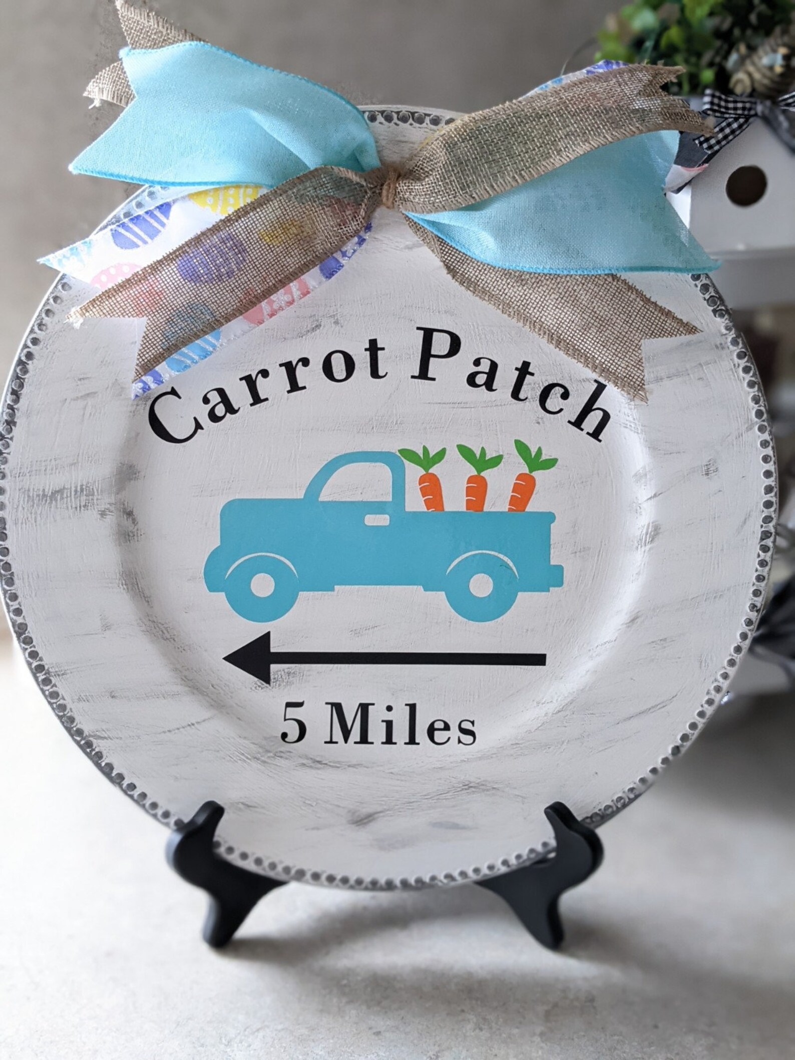 Easter Charger Plate Easter Plate Easter Decor Easter Sign Etsy