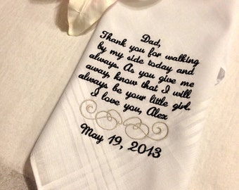 Father of the bride handkerchief