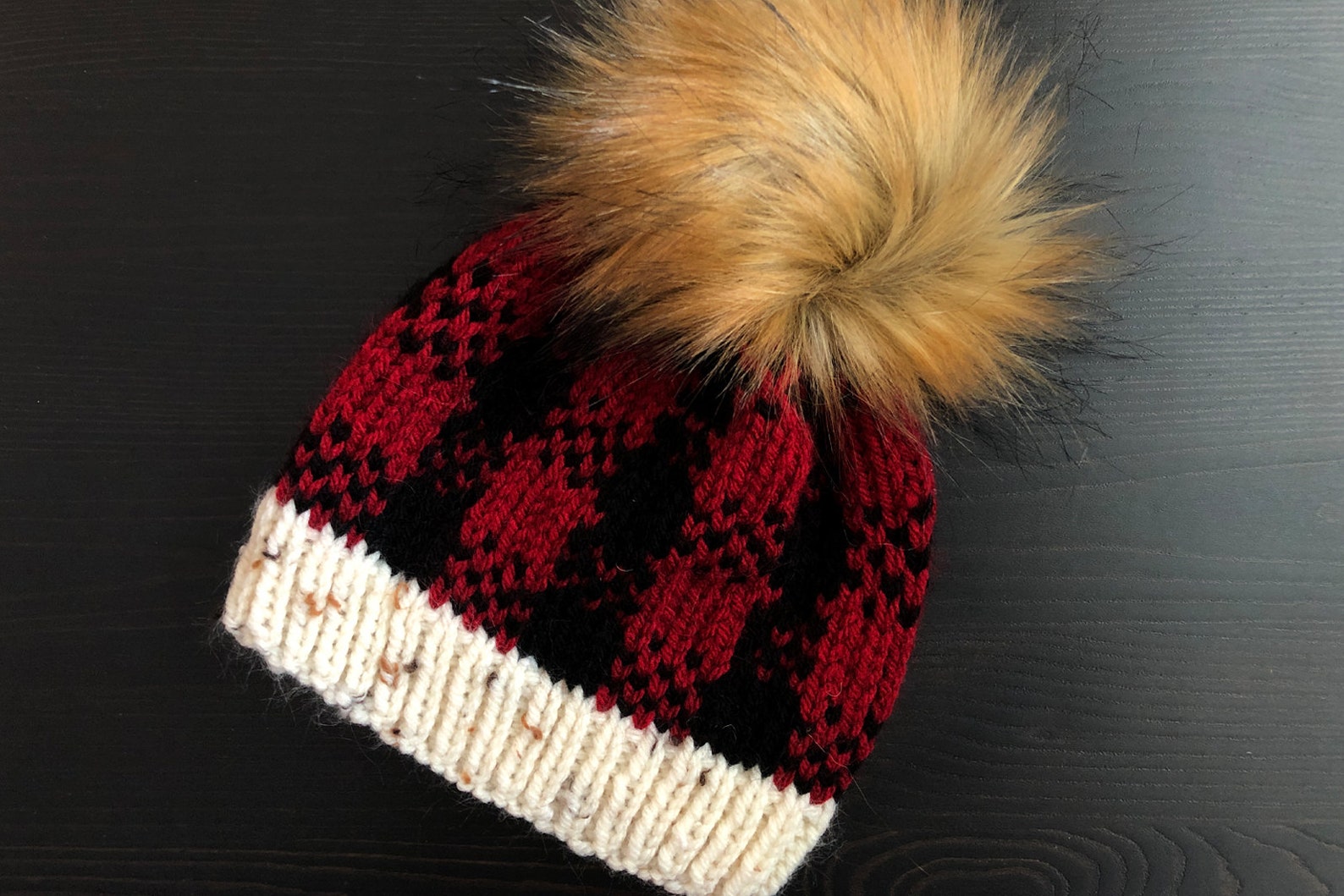 buffalo plaid toque
