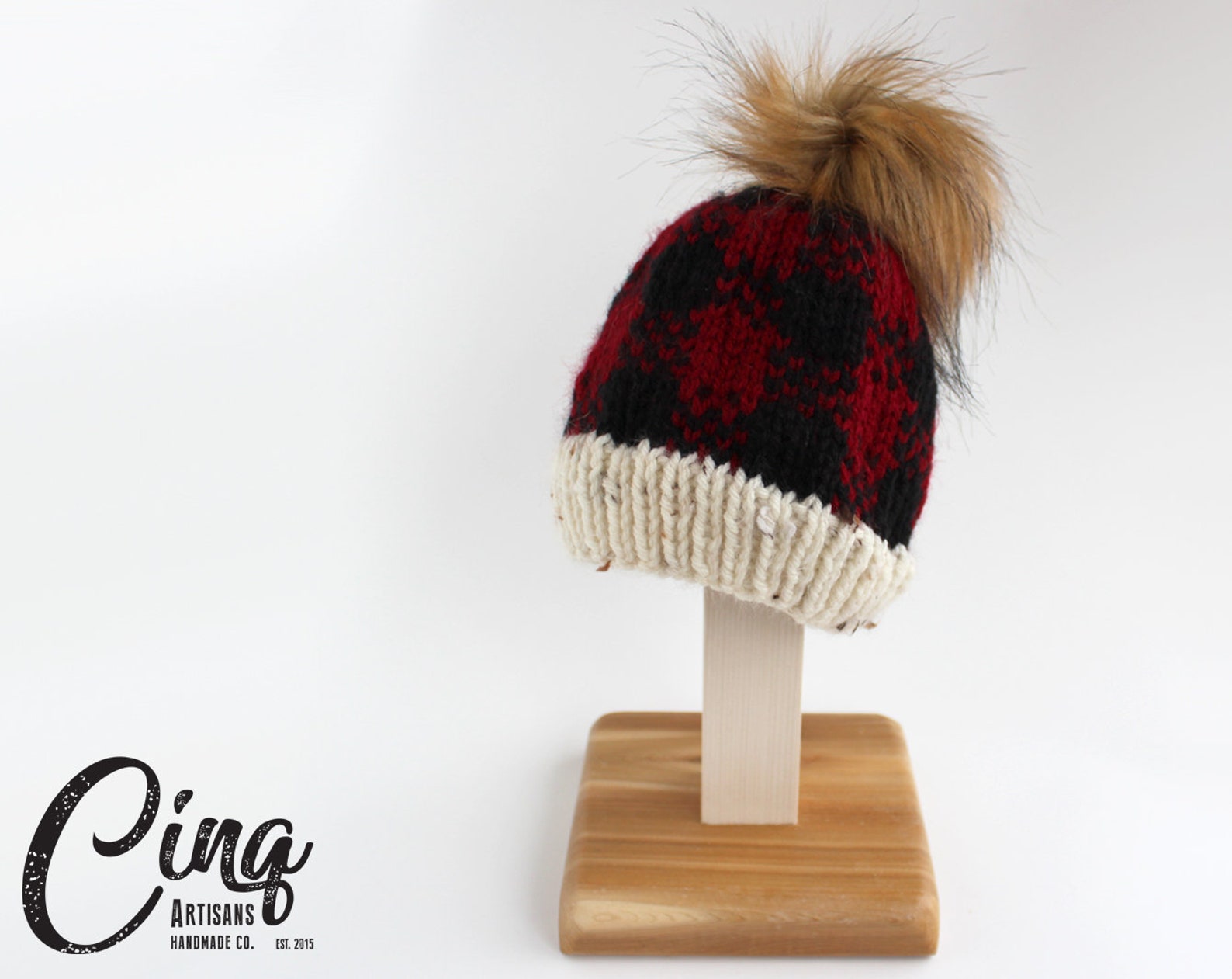 buffalo plaid toque