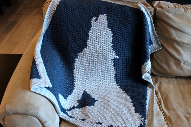 Wolf Silhouette Baby Blanket Wolf Blanket Woodland Blanket Etsy