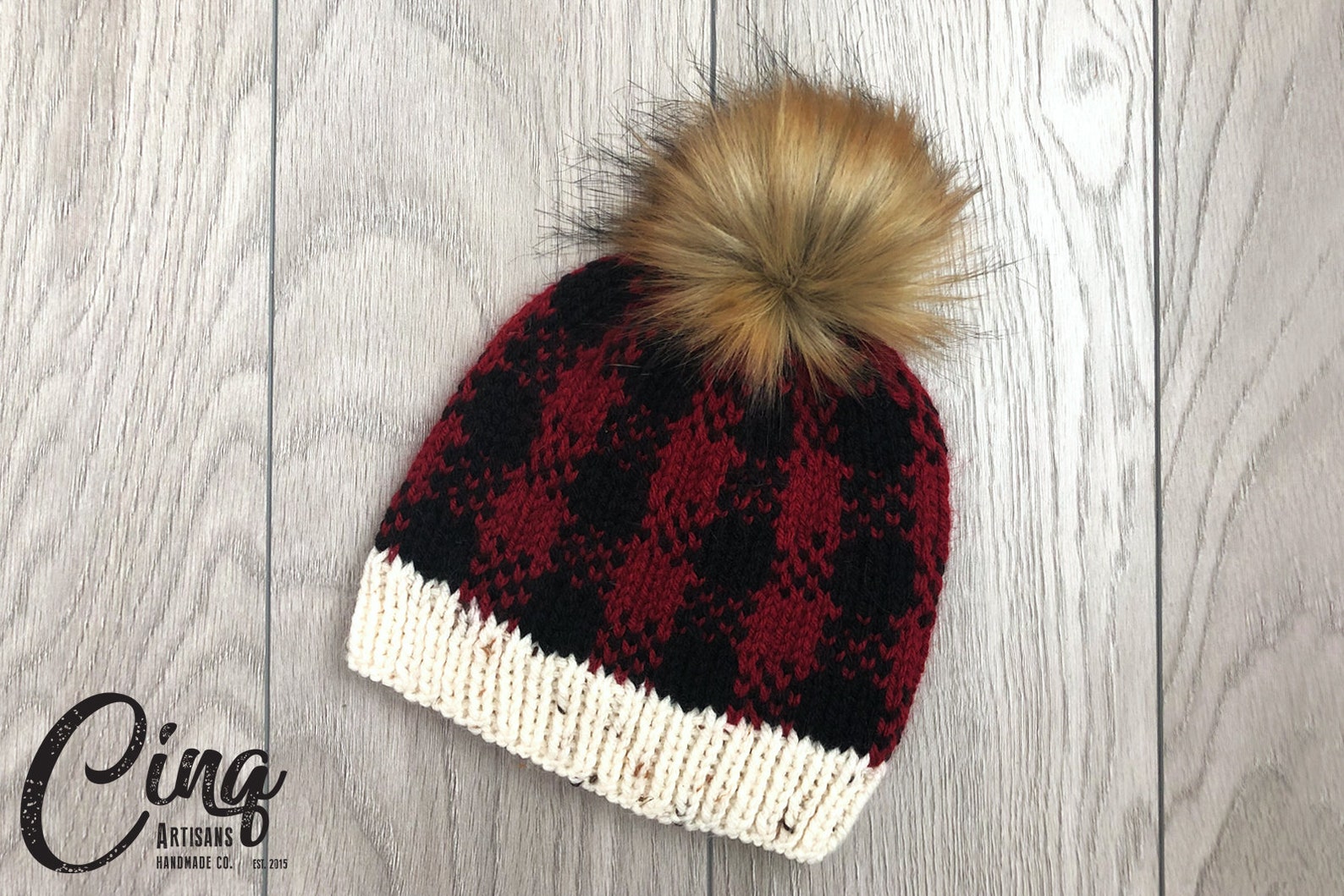 buffalo plaid toque