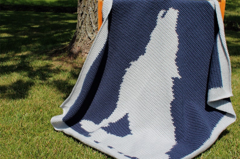 Wolf Silhouette Baby Blanket Wolf Blanket Woodland Blanket Etsy