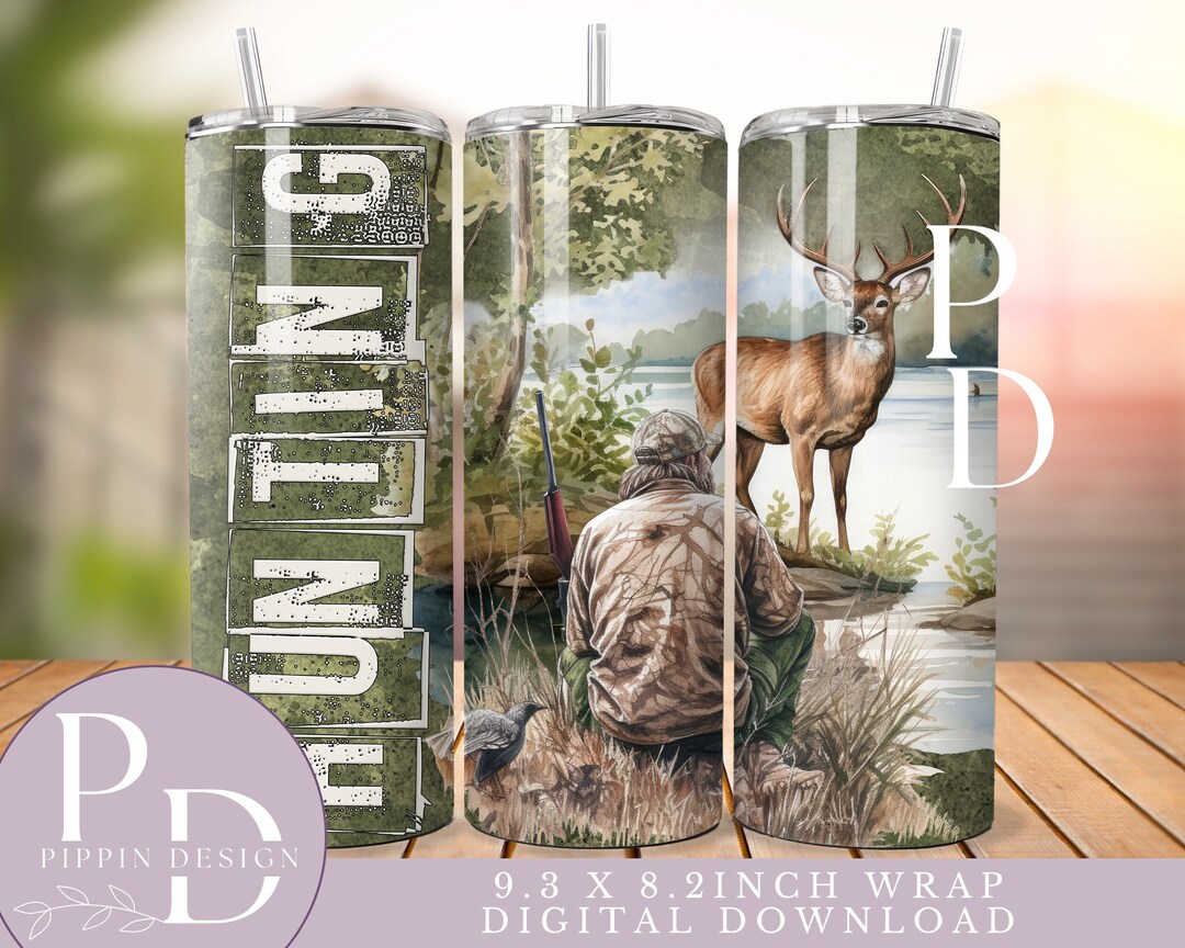 Hunting 20 Oz Skinny Tumbler Sublimation Design Digital Download PNG ...