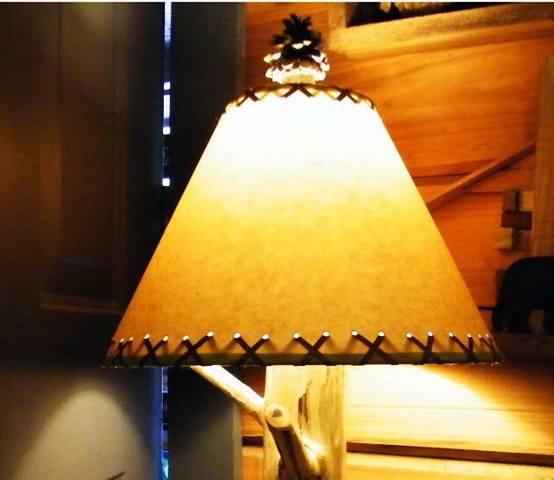 12 Rustic Lamp Shade Lamp Shade Faux Oiled Cabin Lamp Etsy