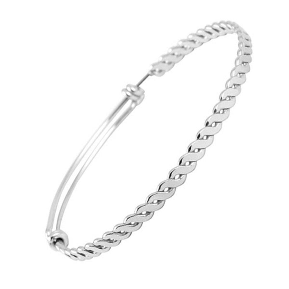 Adjustable Braided Twisted Bangle Bracelet, 60mm (Standard) or 65mm (…