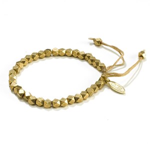 Layering Bracelet - Stackable Simple Bracelet - Casual Beaded Bracelet - Stacking Bracelet - Brass Stackable Bracelet - Everyday Bracelet