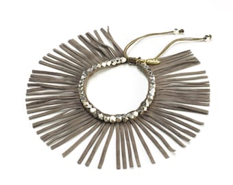 Tassel Bracelet - Fringe Bracelet - Velvet Bracelet - Boho Jewelry Ideas - Statement Bracelet - Ladies Wrap Bracelet - Boho Style Bracelet