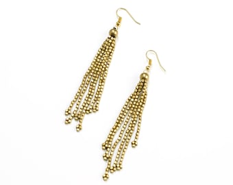 Seed Bead Earrings - Boho Style Dangle Earrings - Beaded Earrings - Boho Style Long Earrings - Elegant Bead Earrings - Gypsy Earrings
