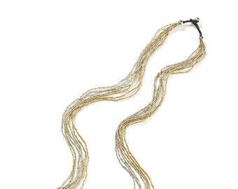 Multi Strand Boho Necklace - Long Women Necklace - Seed Beaded Necklace - Extra Long Boho Necklace - Long Everyday Necklace