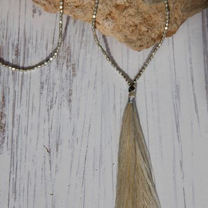 Tassel Necklace Beaded Gold - Elegant Long Necklace - Seed Beaded Necklace - Bohemian Necklace for Women - Boho Necklace Long Tassel