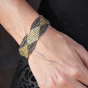 Bohemian Jewelry for Women - Boho Bracelet Gold - Bead Bracelet Ideas - Brass Stackable Bracelet - Everyday Gold Bracelet - Stack Bracelet