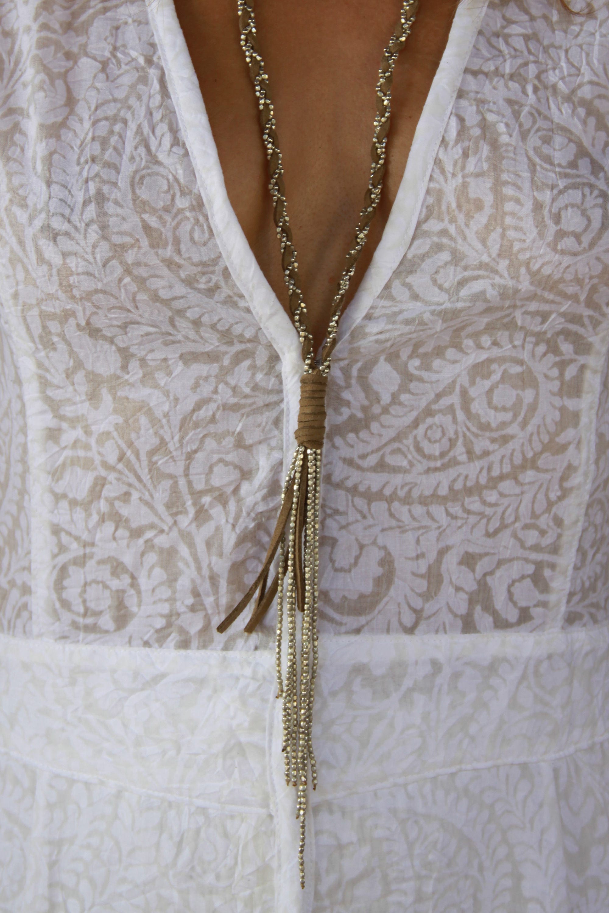 Elegant Long Necklace Knot Necklace Long Necklace Leather Etsy