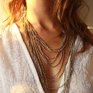 Long Women Necklace - Extra Long Boho Necklace - Boho Modern Necklace - Long Modern Necklace - Statement Long Gold Necklace - Boho Necklace