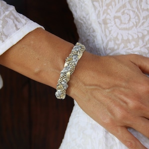 Woman Silver Bead Bracelet - Stackable Simple Bracelet - Elegant Boho Bracelet - Casual Silver Beaded Bracelet - Boho Jewelry Ideas