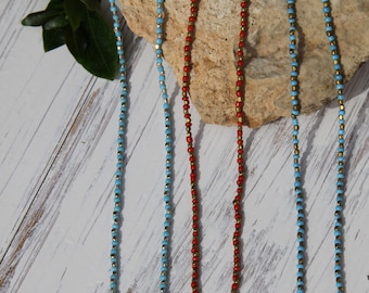 Wrap Around Beaded Necklace - Long Boho Necklace - Double Wrap Necklace - Long Modern Necklace - Beaded Long Necklace Colorful Bead Necklace