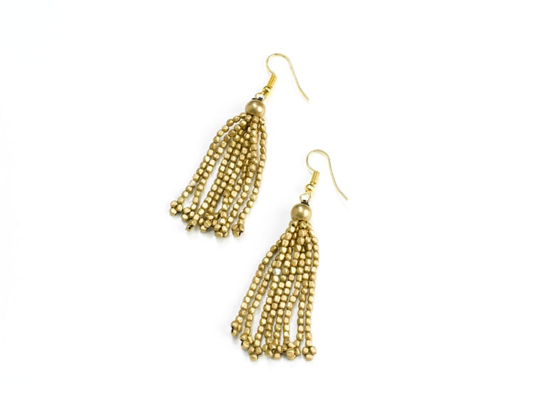 Bohemian Beaded Earrings Elegant Bead Earrings Seed Bead Earrings Long Beaded Earrings Tassel Earrings Fringe Boho Earrings