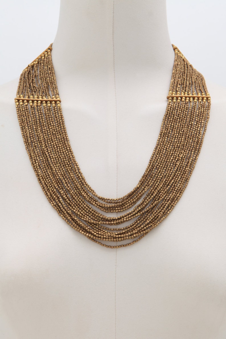 Statement Look Multi Cat's Eye Beaded Boho Silver Necklace