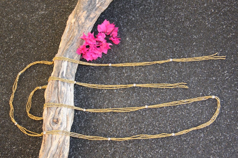 Double Wrap Necklace Long Women Necklace Boho Modern Etsy