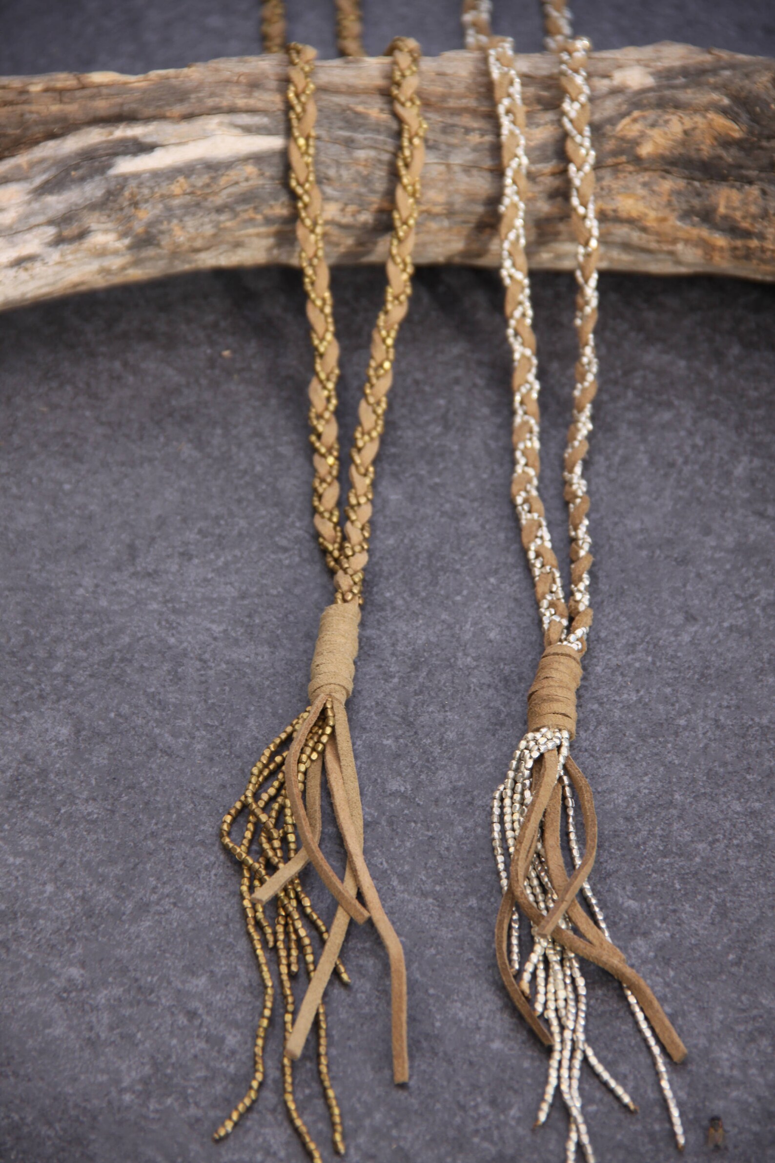 Elegant Long Necklace Knot Necklace Long Necklace Leather Etsy