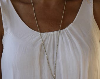 Lariat Necklace Tassel - Boho Necklace Long Tassel - Bohemian Necklace Women - Dainty Boho Necklace - Long Everyday Necklace