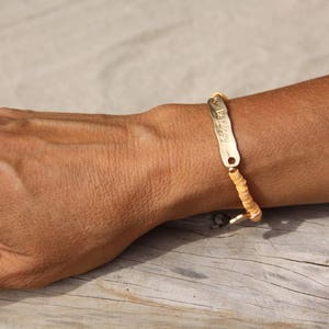 Lucky Bracelet Bar Beaded Bracelet Be Happy Bracelet Love Yourself ...