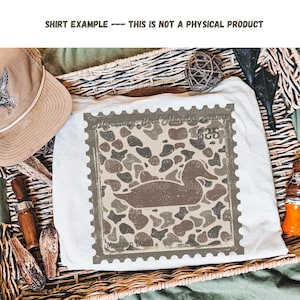Mallard Duck Stamp Art Digital Download PNG Waterfowl Design Retro Camo Graphic Wildlife Print Hunting Artwork Rustic Clipart Image Vintage Style Transparent Background High Resolution File Cabin Decor Sporting Heritage Traditional Look