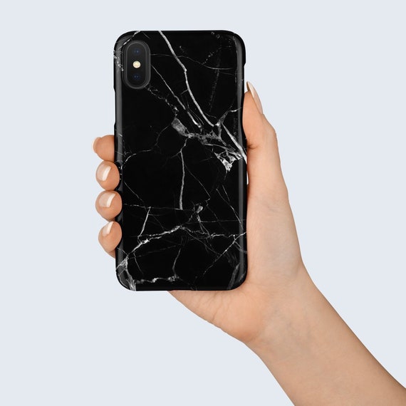 Iphone 11 Pro Max Xs Max Case Black Marble Texture Xr Iphone Etsy