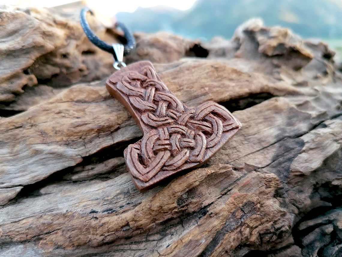 Thor's Hammer Pendant And Celtic Knots Mjölnir Thor Etsy