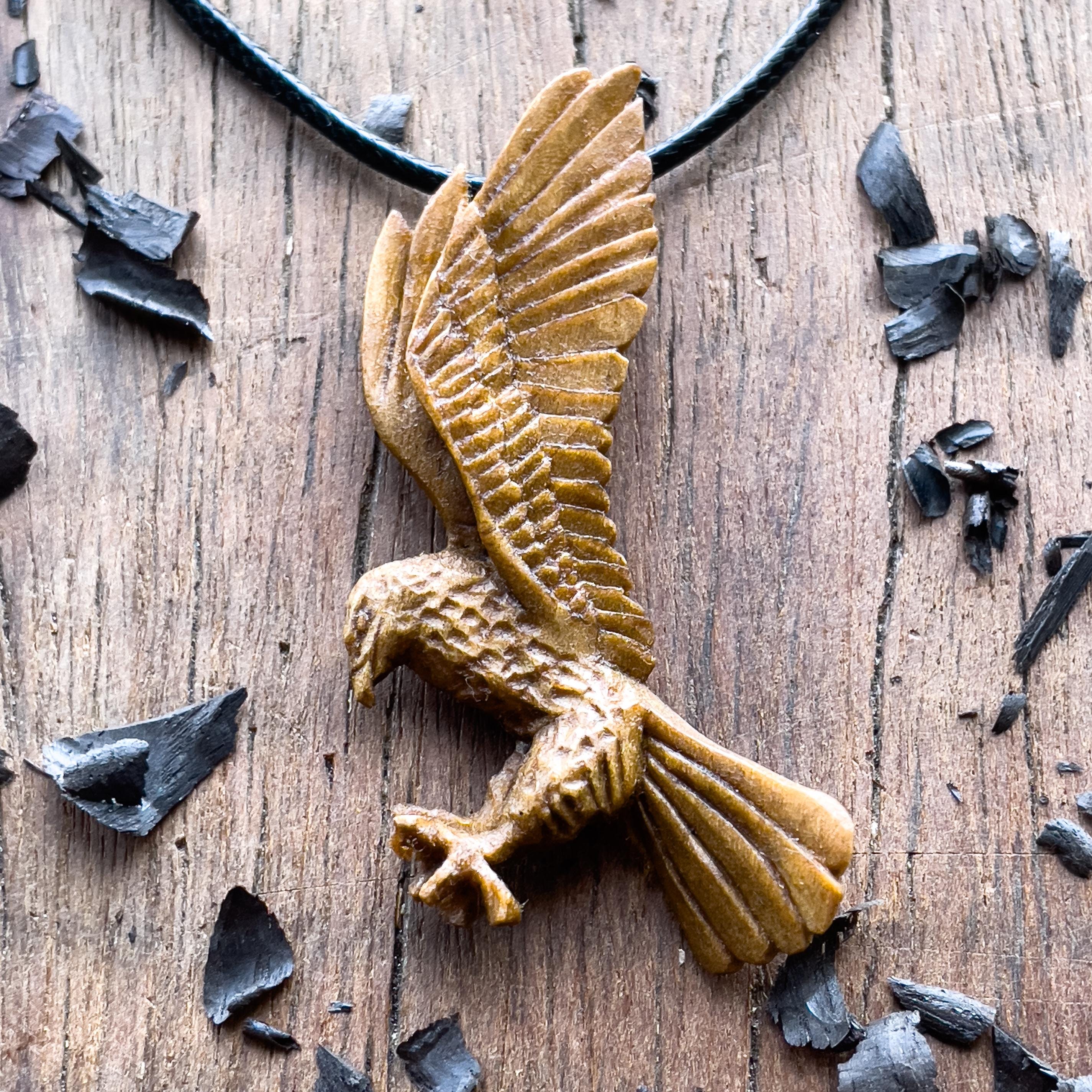 Collana Lunga In Legno Avalaya Con Ciondolo Uccellino Triangolare - Turchese E Marrone, 90 Cm