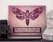 Personalised anniversary name print, till death us do part - Choose any size - Print or canvas - Anatomical Heart - Gothic Wall Art