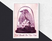 Till Death Do Us Part - Raven Print || Raven Taxidermy Print, Gothic Wall Art, Gothic Valentines Gift, Macabre Art, Raven Art, Gothic Prints