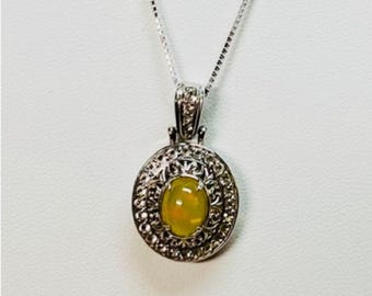 Collana con montatura in argento sterling Victoria Wieck con opale etiope e topazio bianco, 18 pollici
