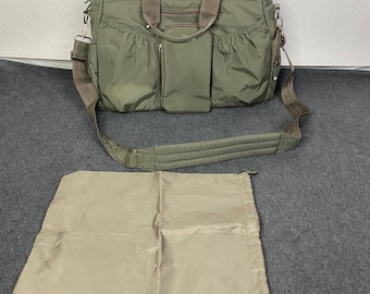 Vintage Frommer&#39;s by Lug Olive Green Diaper Bag w/ Pouch Stroller Clips Shoulder
