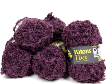 Patons Theo Yarn in Brindle - Super Bulky - Faux Fur Textured Yarn