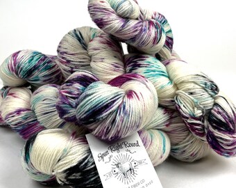 Spun Right Round Snappy Sock in Candy Colorway - 2-Ply Sock Weight - Variegated Hand-dyed Yarn