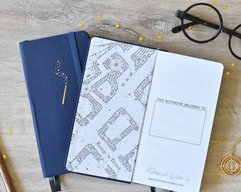 WIZARD COLLECTION Dot Grid Slim Notebook - Blue Cover