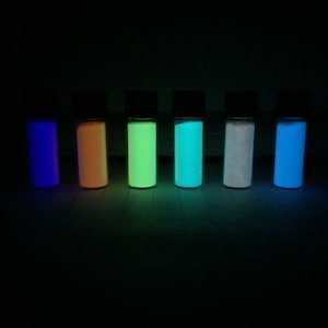 Glow in the dark Europium phosphorescent Powder 6 Pack - Chemistry Sample