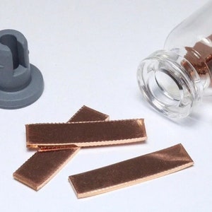 Copper Metal Strips / Electrode 99.9% Pure Element 29 Cu Chemistry Sample