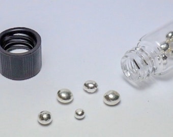 Silver Metal Beads / Shot 99.99% Pure Element 47 Ag Chemistry Sample