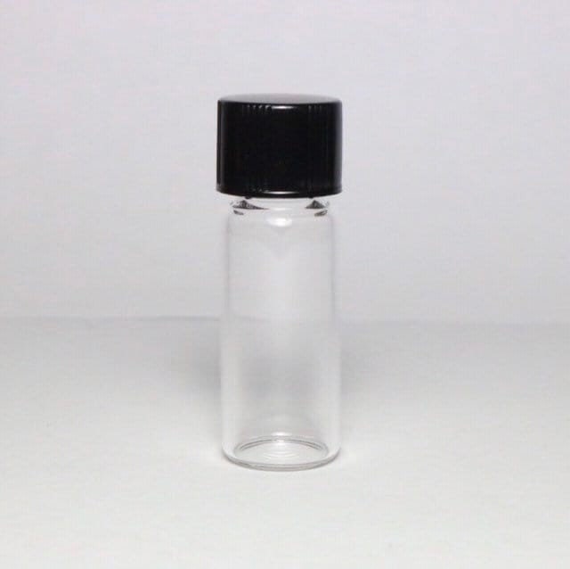 thumbnail interactive-video image 1 of 10Pcs 3ml Small Cute Glass Vials With Black Screw Caps, Clear Containers By EIDRAN 1 of 5