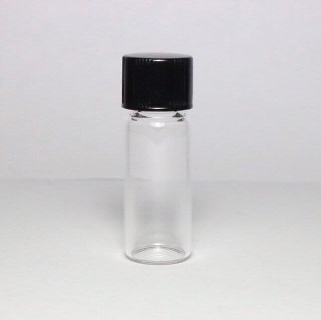 10Pcs 3ml Small Cute Glass Vials With Black Screw Caps, Clear Containers By EIDRAN